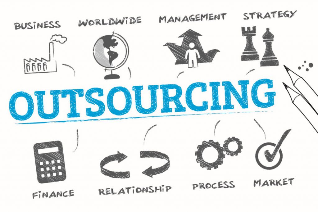 インサイドセールスは外注するという選択肢を描いたイラスト