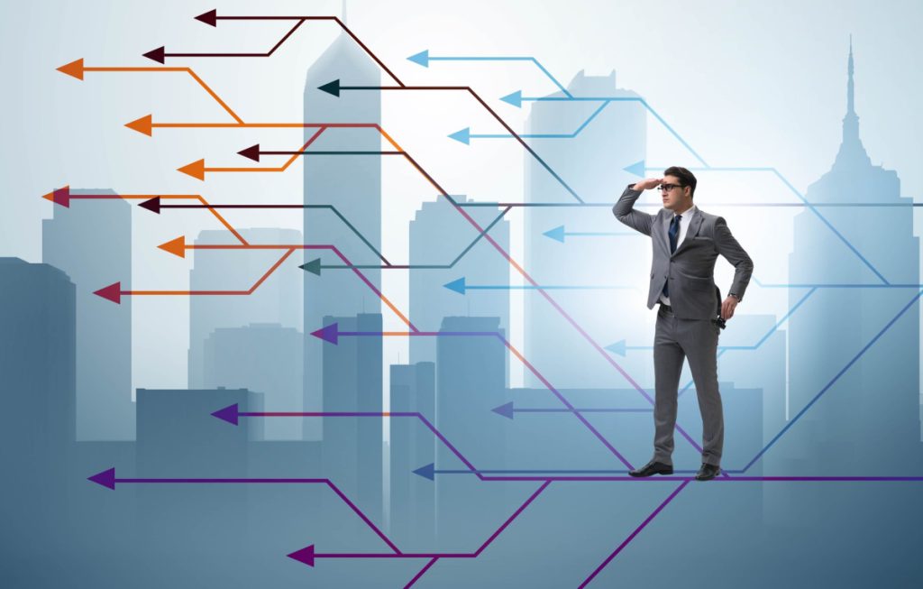 インサイドセールスに向いてる人が自分の将来性について考えている様子